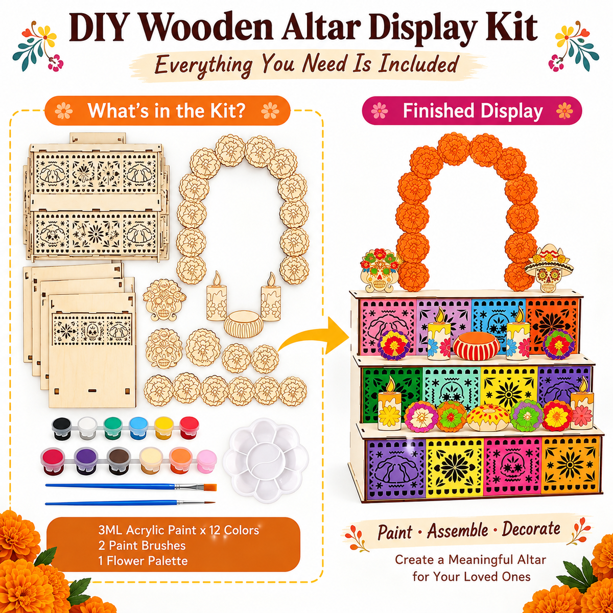 Day of the Dead-DIY Wooden Altar Display