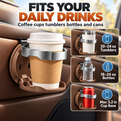 Limited-time 42% discount🎁Foldable Hook On Car Cup Holder Essentials Door Clip Window Storage Drink