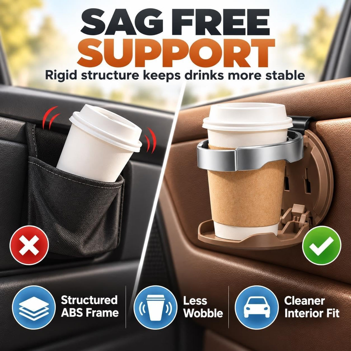 Limited-time 42% discount🎁Foldable Hook On Car Cup Holder Essentials Door Clip Window Storage Drink