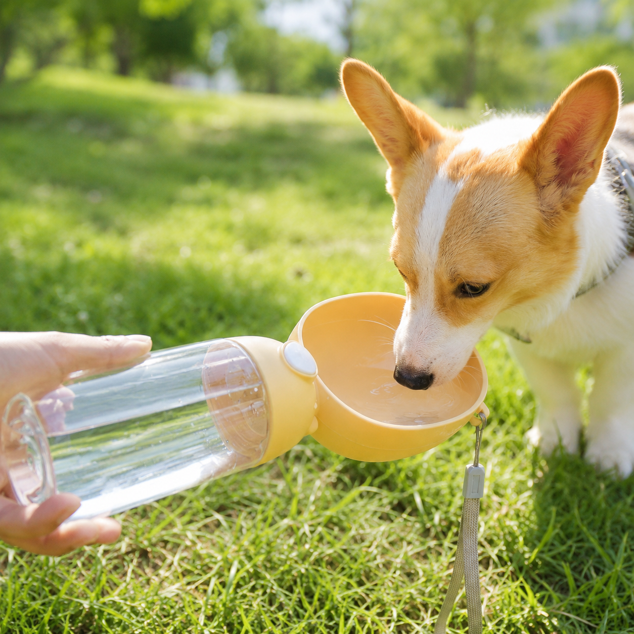 Portable Pet Water Bottle with Drinking Bowl