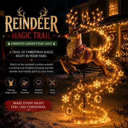 🎅Limited-time 50% discount✨ New Santa’s Flying Sleigh Gift Cascade – Solar Christmas Garden Light