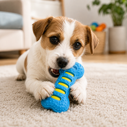 Textured Bone-Shaped Dog Chew Toy