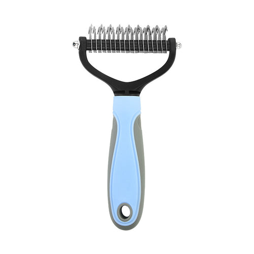 Pet Deshedding & Detangling Rake for Dogs & Cats