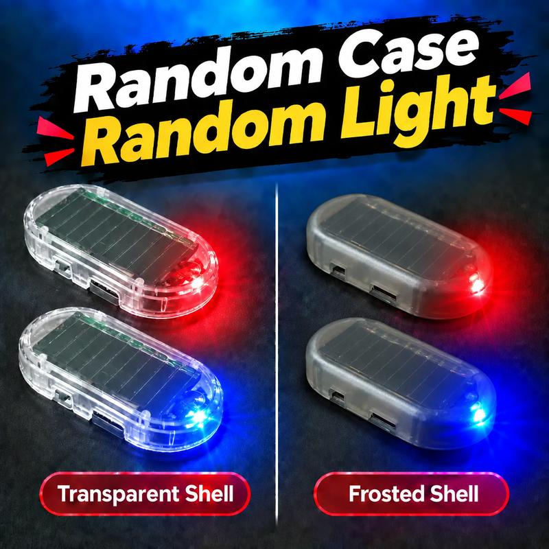 Solar Car Security Warning Light Auto-Flashing • Solar Powered • No Wiring