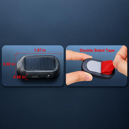 Solar Car Security Warning Light Auto-Flashing • Solar Powered • No Wiring