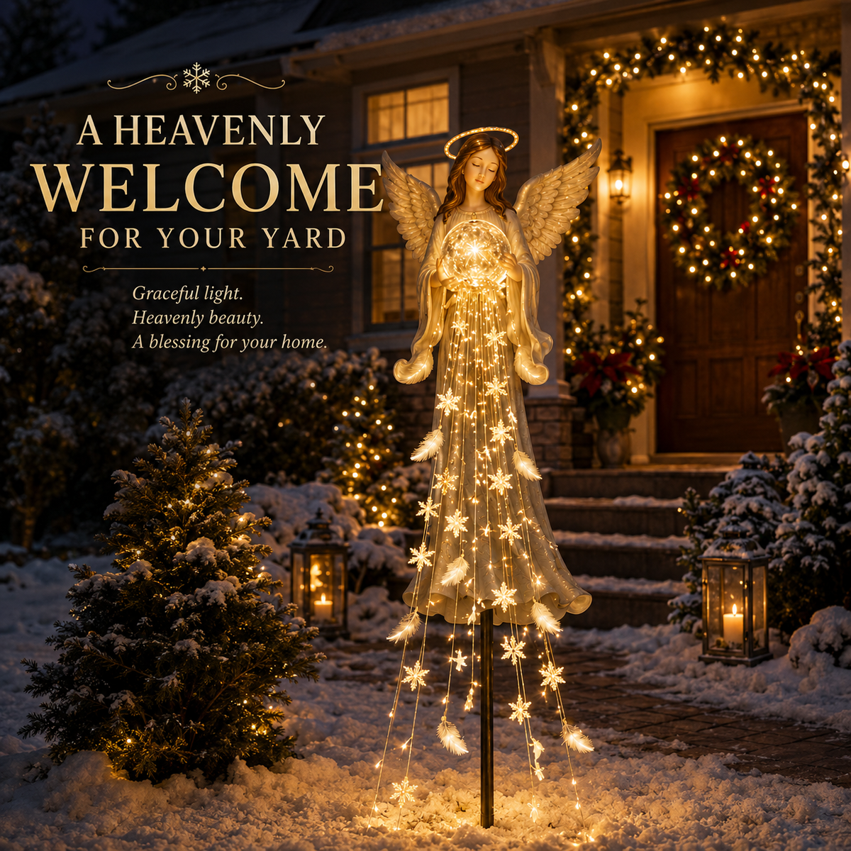 👼✨ ✨50% OFF Solar Angel Blessing Fountain – Cascading Christmas Garden Light