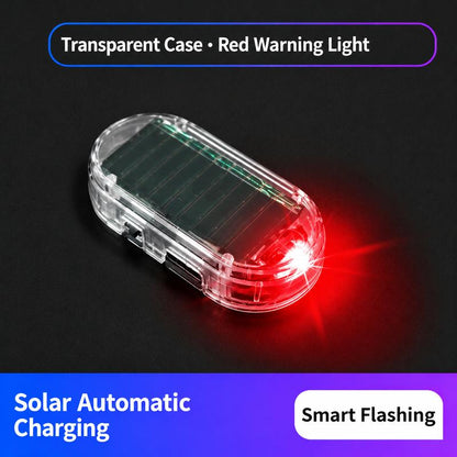 Solar Car Security Warning Light Auto-Flashing • Solar Powered • No Wiring